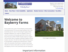 Tablet Screenshot of bayberryfarmsapartments.com